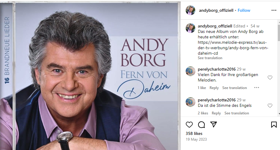 Andy Borg Größe