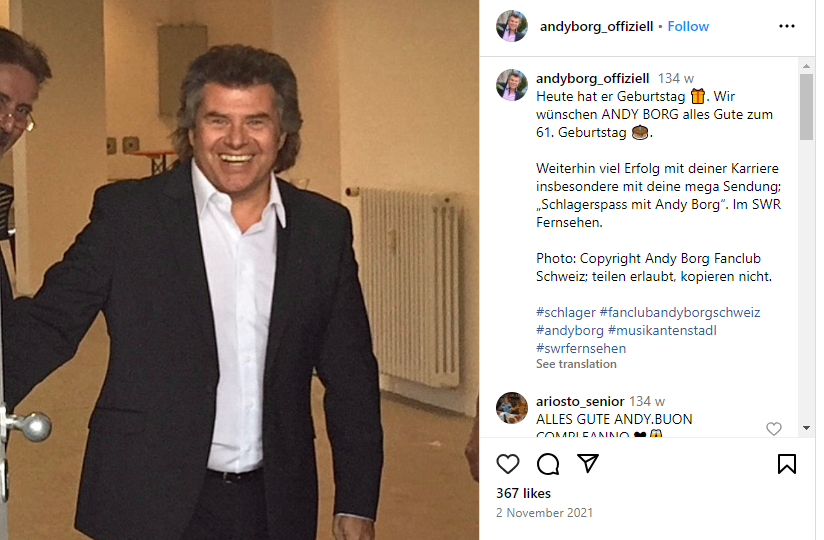 Andy Borg Größe