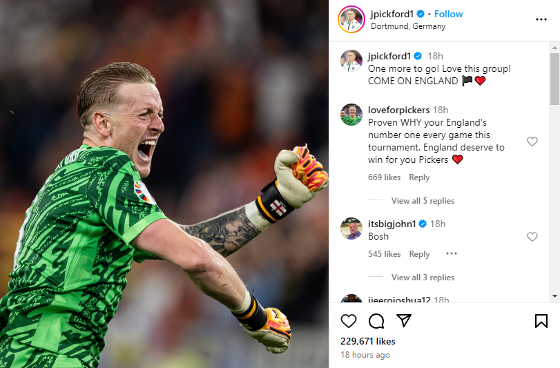 Jordan Pickford Größe