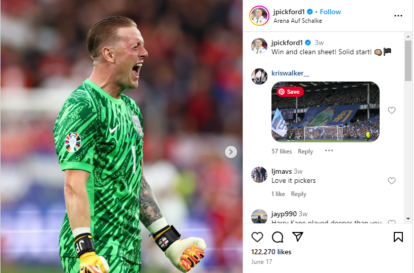 Jordan Pickford Größe: So groß ist der englische Nationaltorhüter wirklich