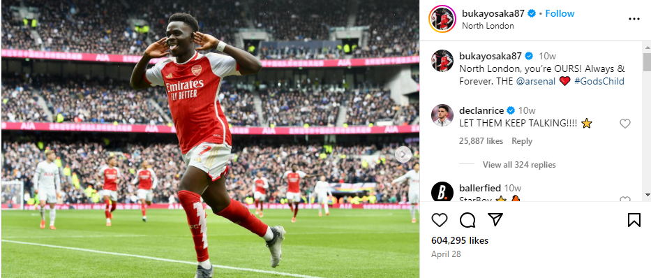 Bukayo Saka Freundin