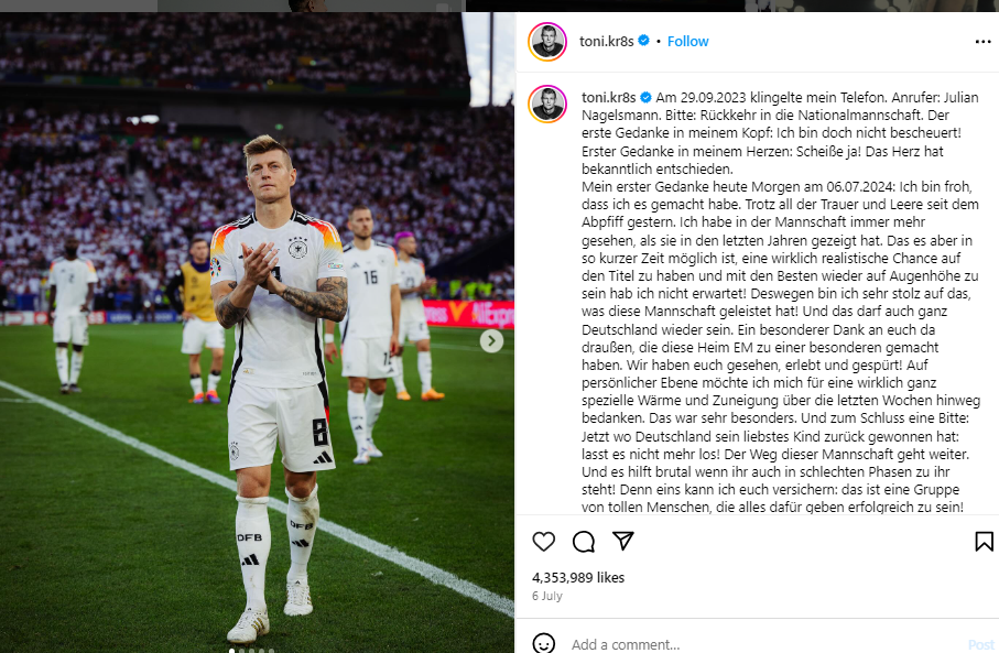 Toni Kroos Gewicht